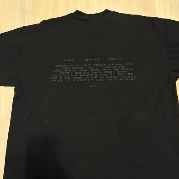 Beyonce Renaissance World Tour 2023 Graphic T-Shirt Official Merch Black Size XL - Picture 7 of 7